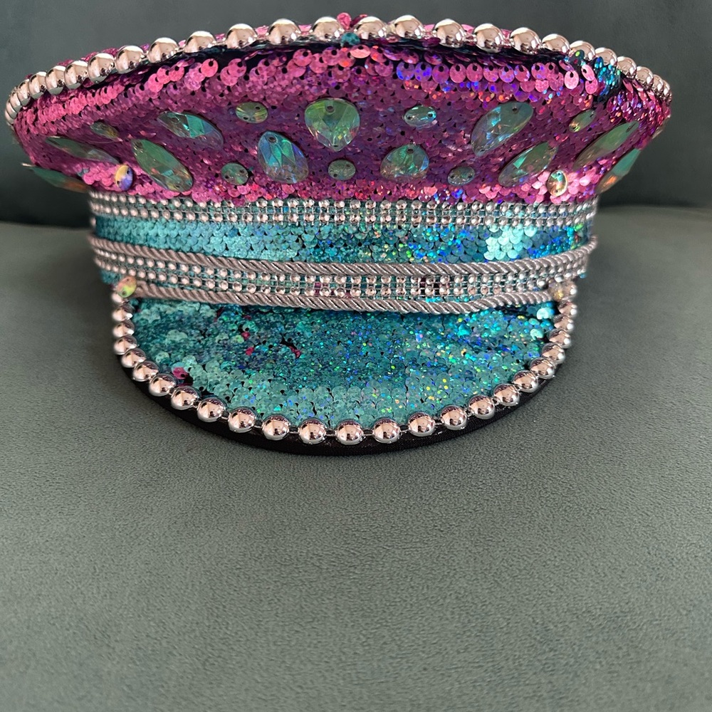 Nasty Gal embellished diamante sequin hat